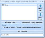 Join (Merge, Combine) Multiple (Two) PDF Files Int screenshot